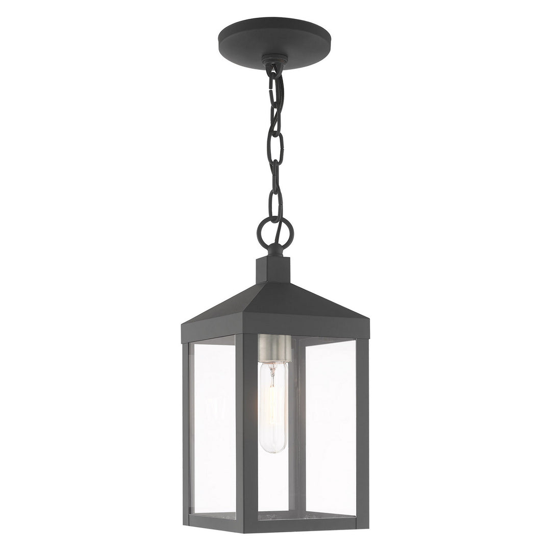 Livex Lighting 20591-76  Nyack Outdoor Scandinavian Gray W/ Brushed Nickels