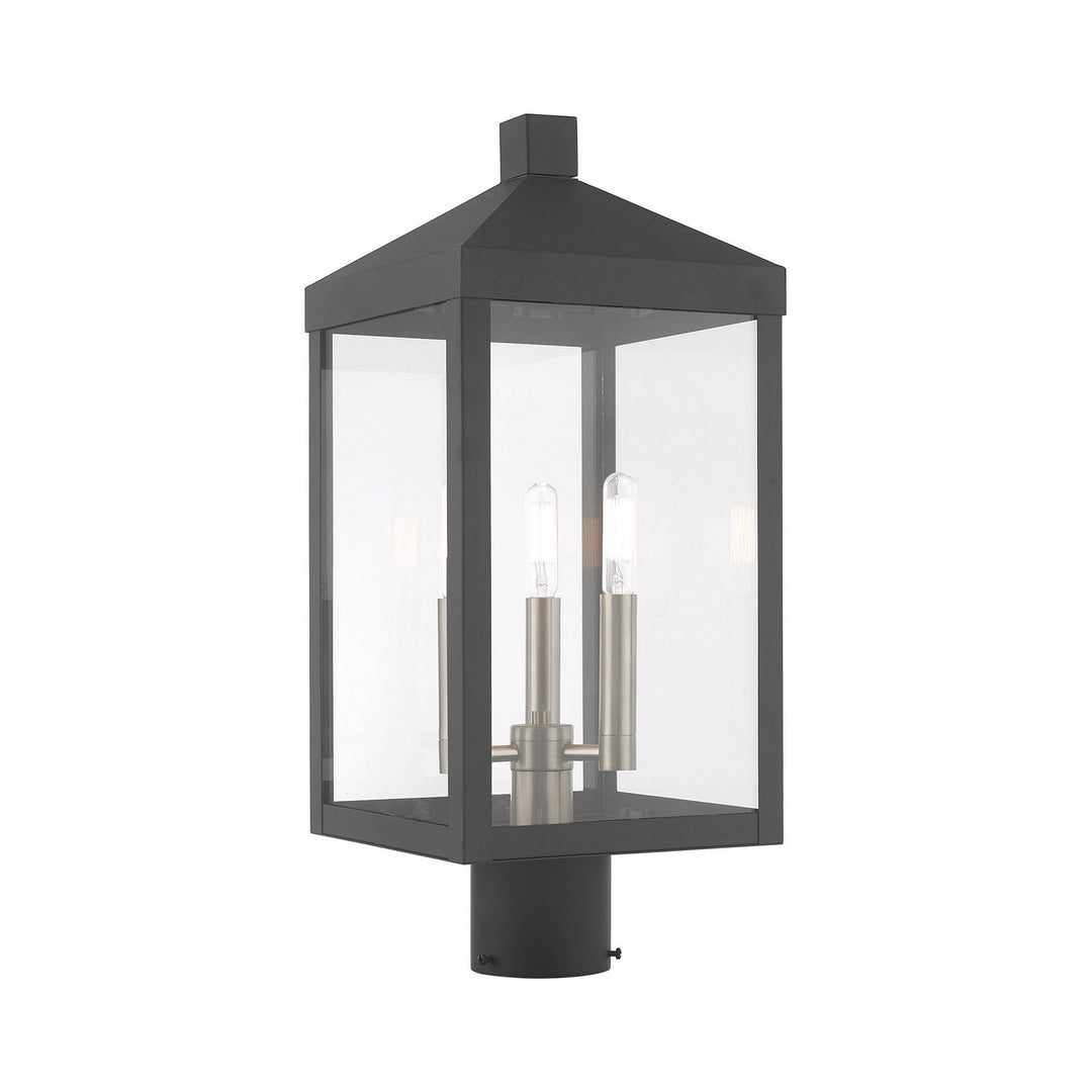 Livex Lighting 20592-76  Nyack Outdoor Scandinavian Gray W/ Brushed Nickels