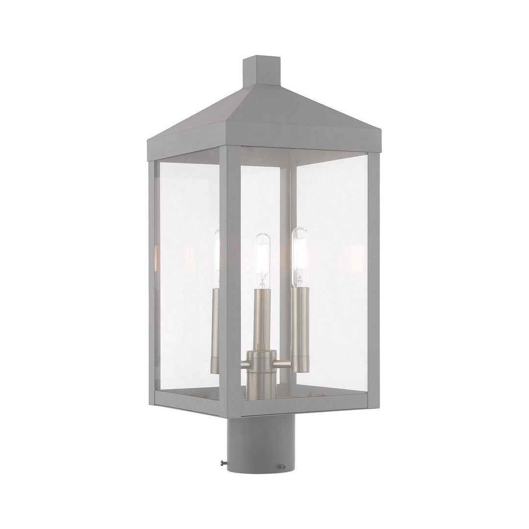 Livex Lighting 20592-80  Nyack Outdoor Nordic Gray W/ Brushed Nickels