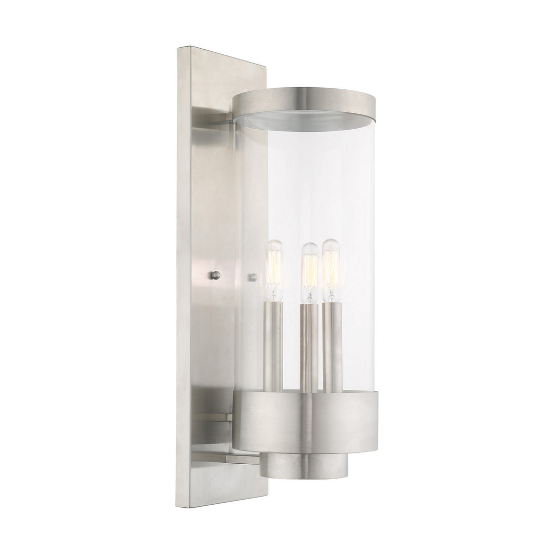 Livex Lighting 20724-91 Modern Hillcrest Outdoor Brushed Nickel