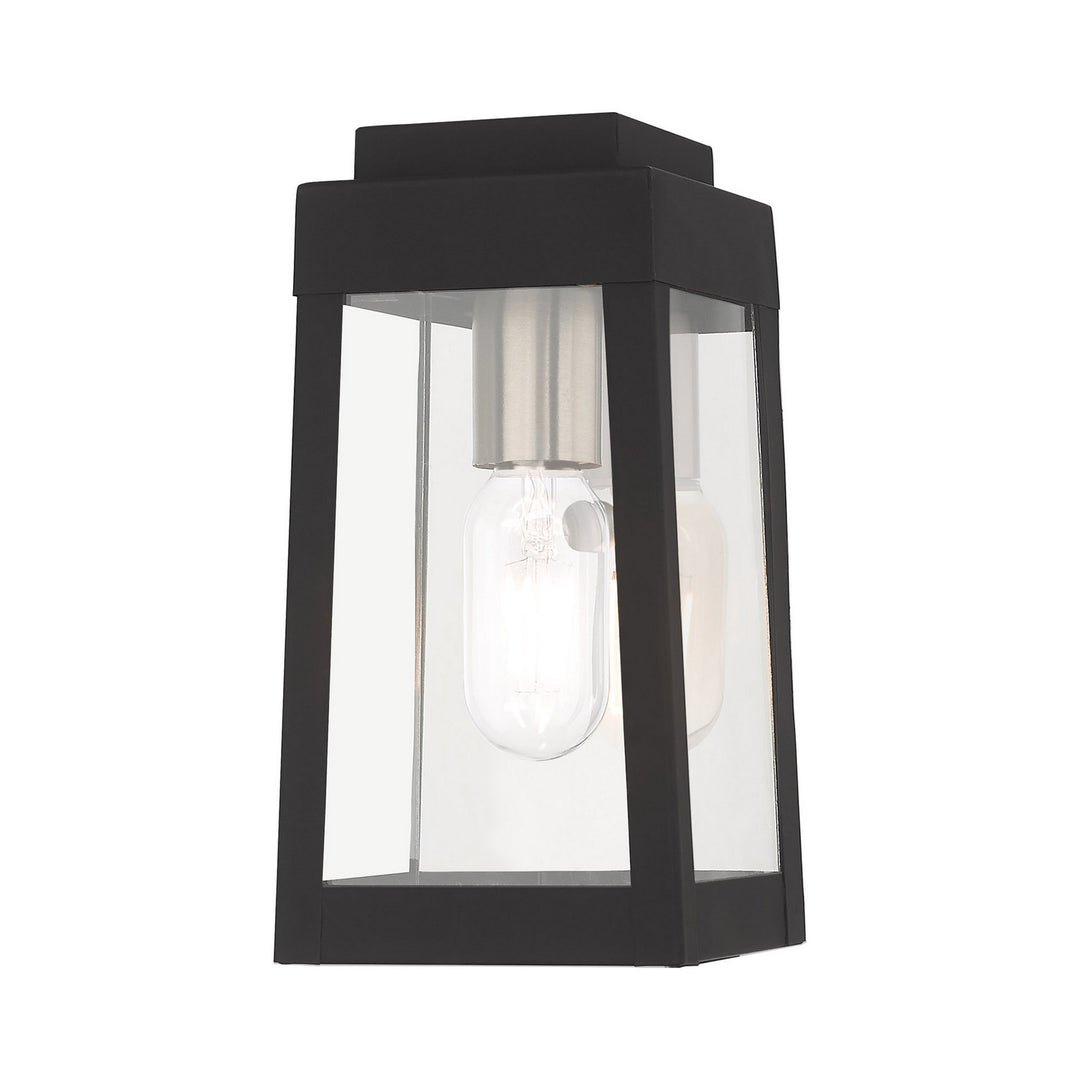 Livex Lighting 20851-04  Oslo Outdoor Black W/ Brushed Nickels And Polished Chrome Stainless Steel