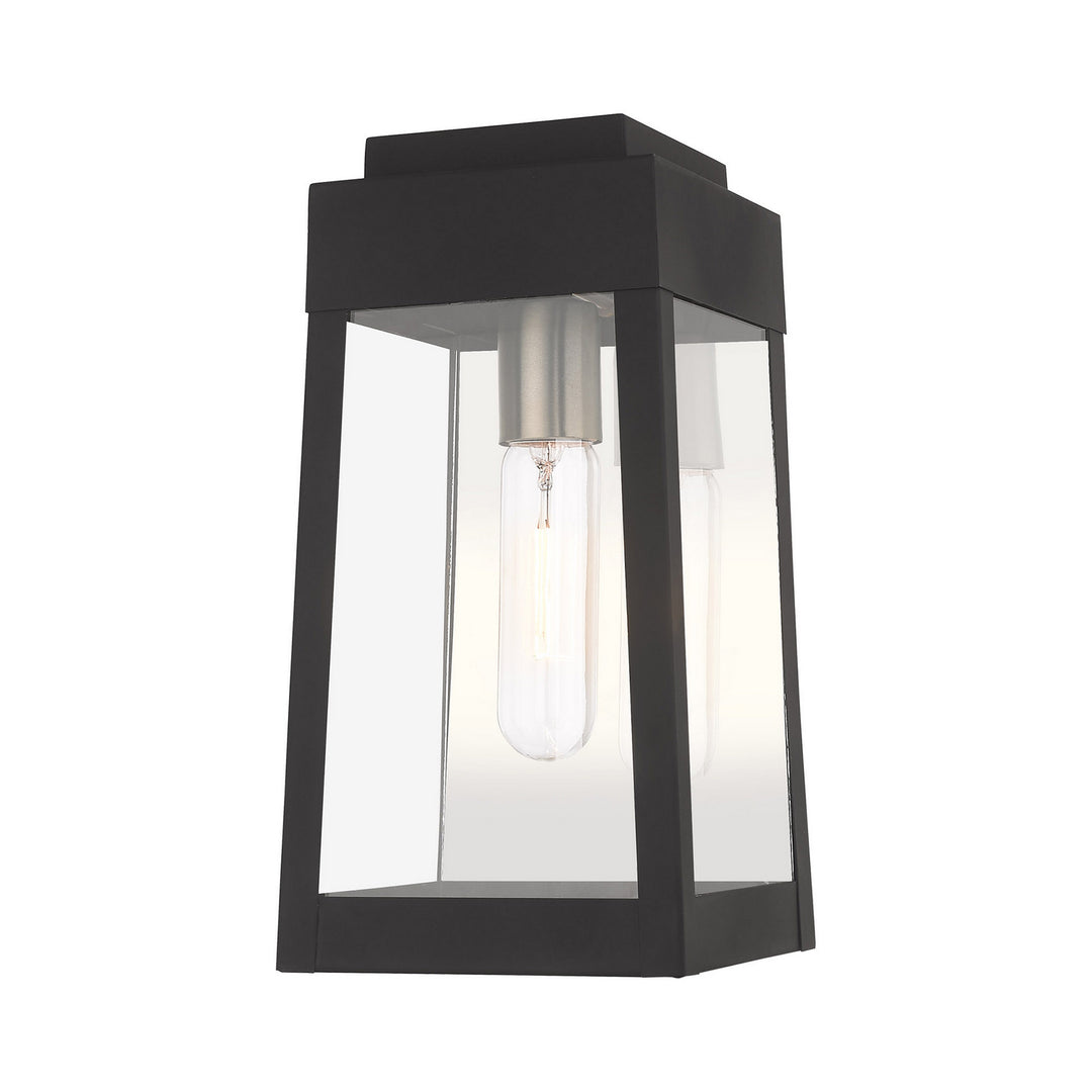 Livex Lighting 20852-04  Oslo Outdoor Black W/ Brushed Nickels And Polished Chrome Stainless Steel