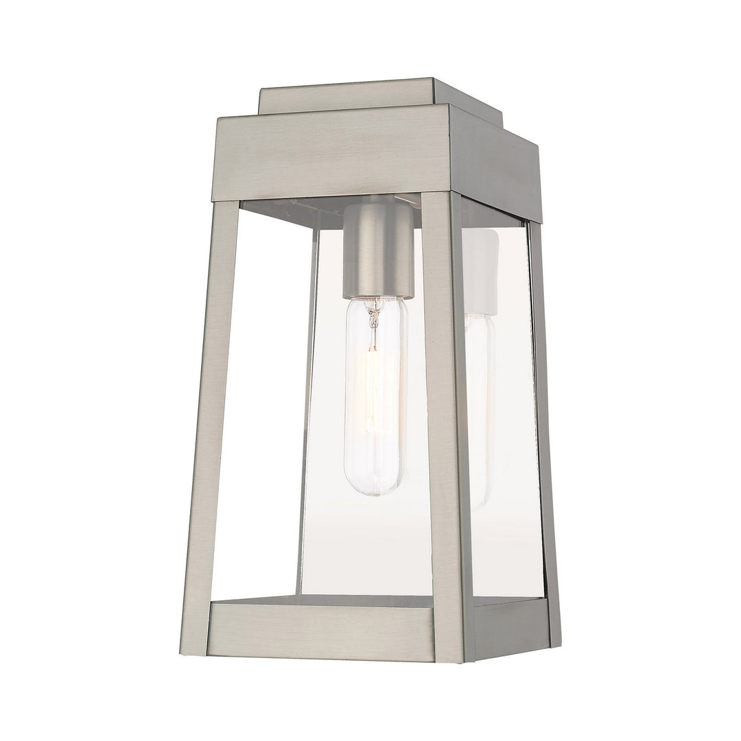 Livex Lighting 20852-91  Oslo Outdoor Brushed Nickel W/ Polished Chrome Stainless Steel