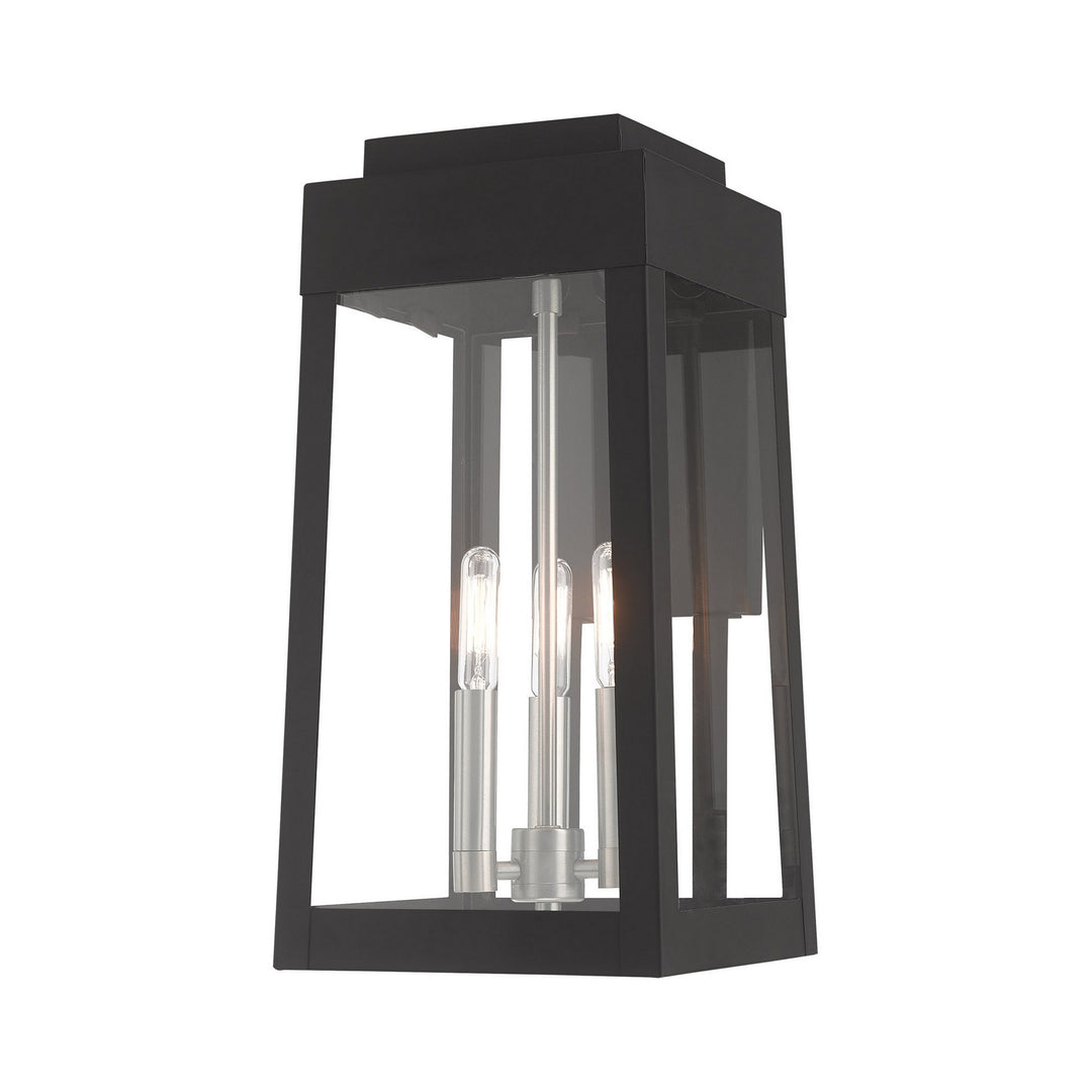 Livex Lighting 20855-04  Oslo Outdoor Black W/ Brushed Nickels