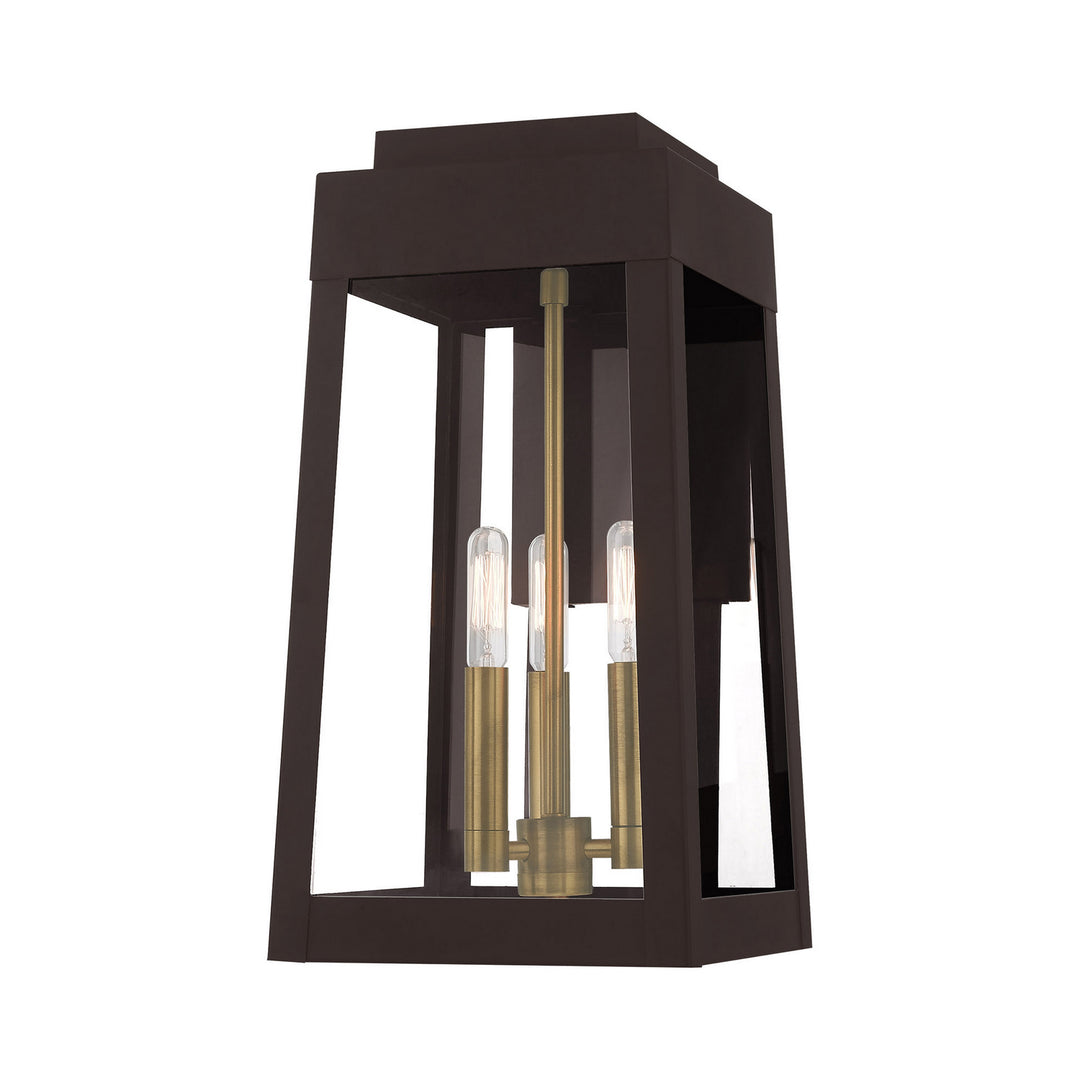 Livex Lighting 20855-07  Oslo Outdoor Bronze W/ Antique Brasss