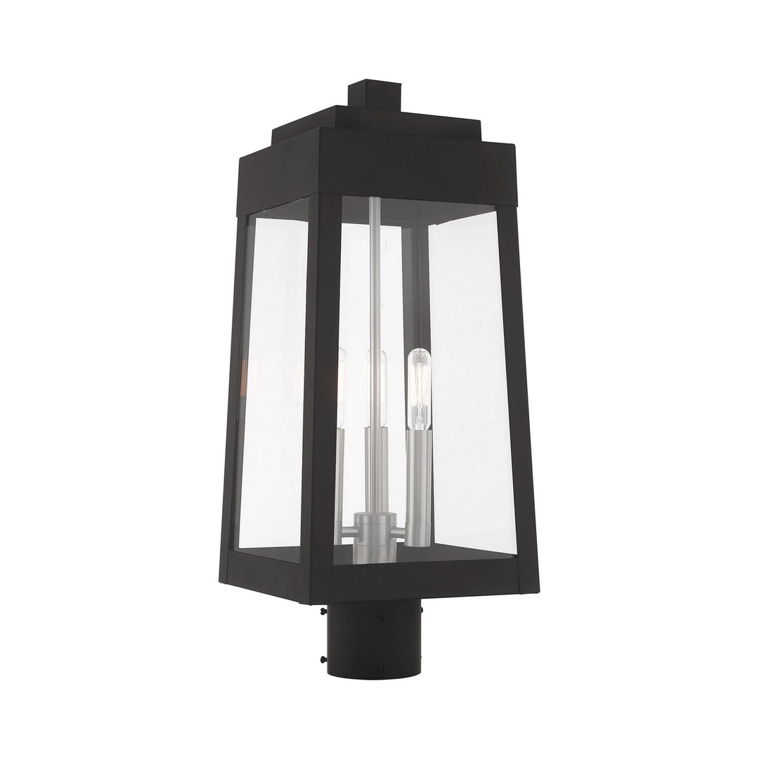 Livex Lighting 20856-04  Oslo Outdoor Black W/ Brushed Nickels