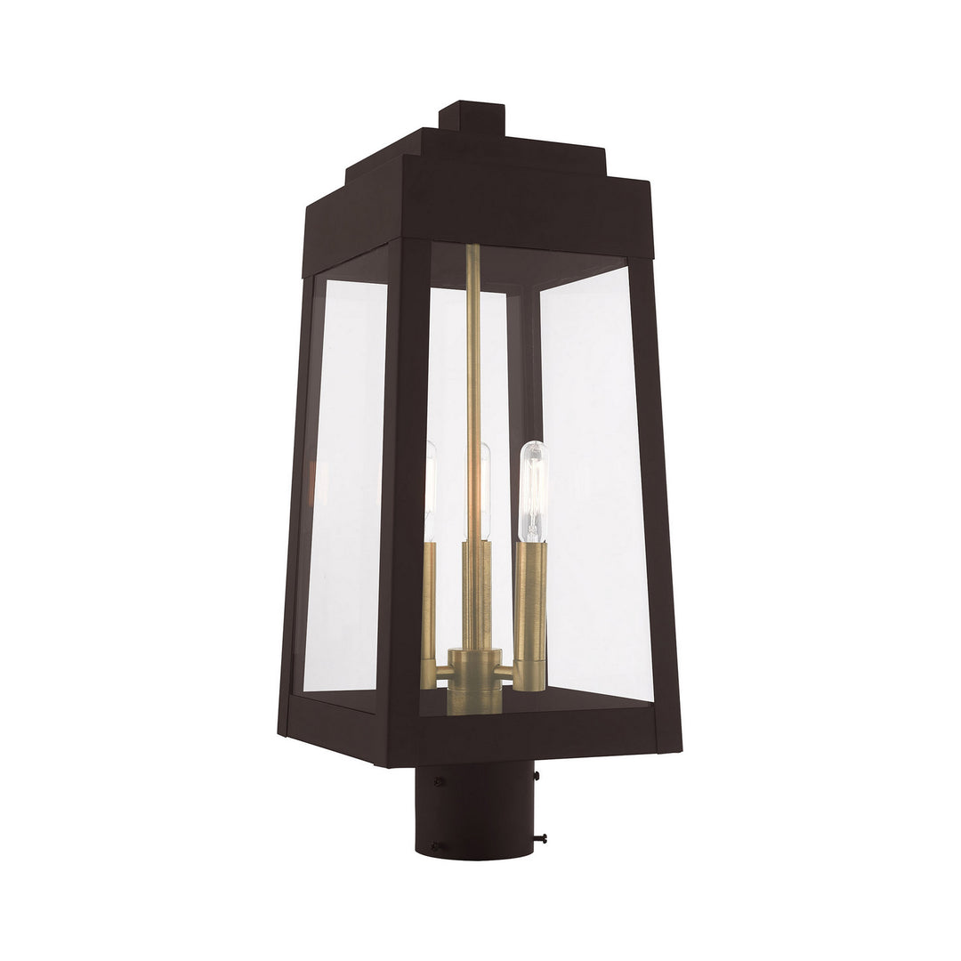 Livex Lighting 20856-07  Oslo Outdoor Bronze W/ Antique Brasss