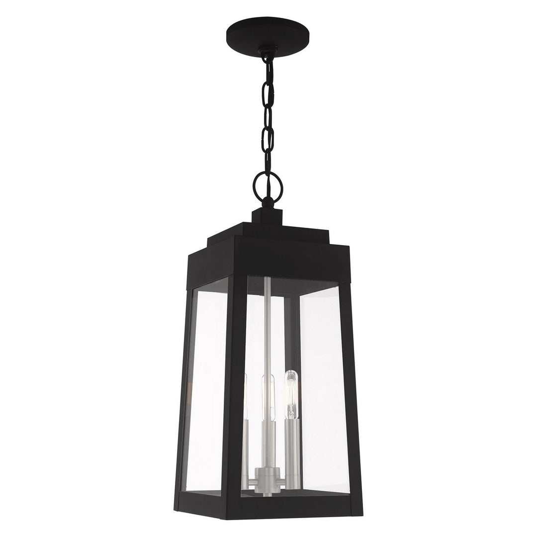 Livex Lighting 20857-04  Oslo Outdoor Black W/ Brushed Nickels
