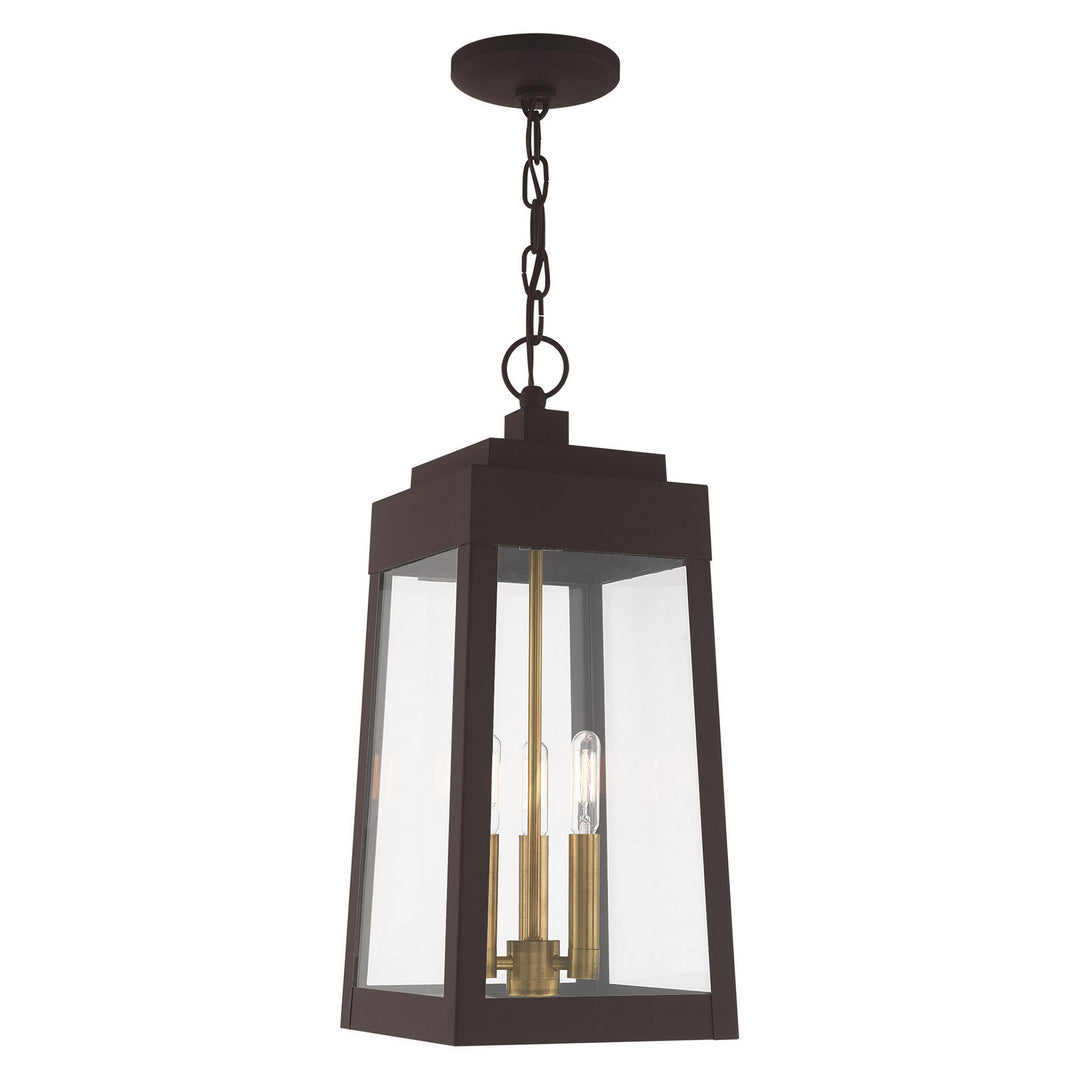 Livex Lighting 20857-07  Oslo Outdoor Bronze W/ Antique Brasss
