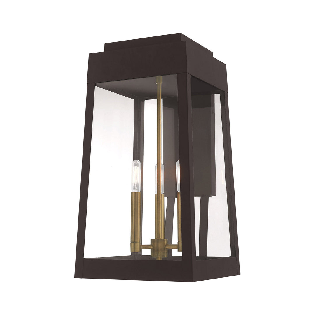 Livex Lighting 20858-07  Oslo Outdoor Bronze W/ Antique Brasss