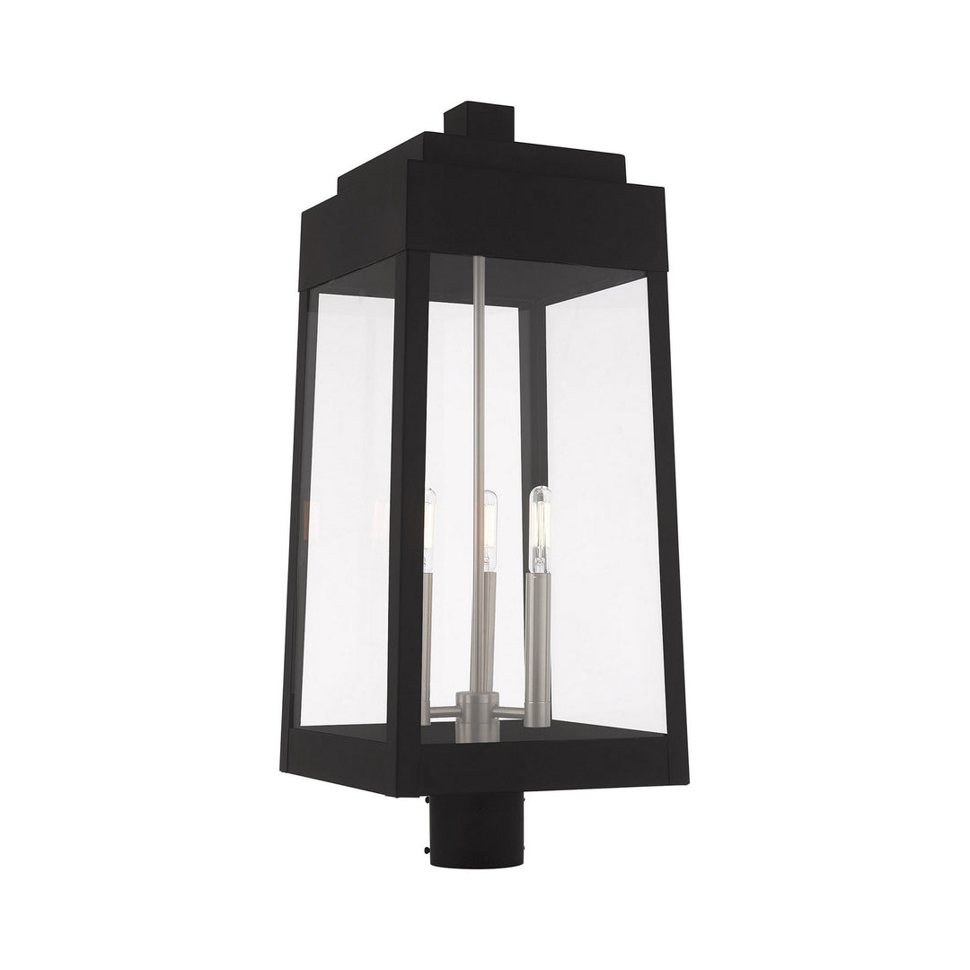 Livex Lighting 20859-04  Oslo Outdoor Black W/ Brushed Nickels
