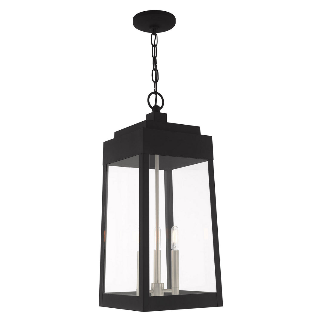 Livex Lighting 20860-04  Oslo Outdoor Black W/ Brushed Nickels