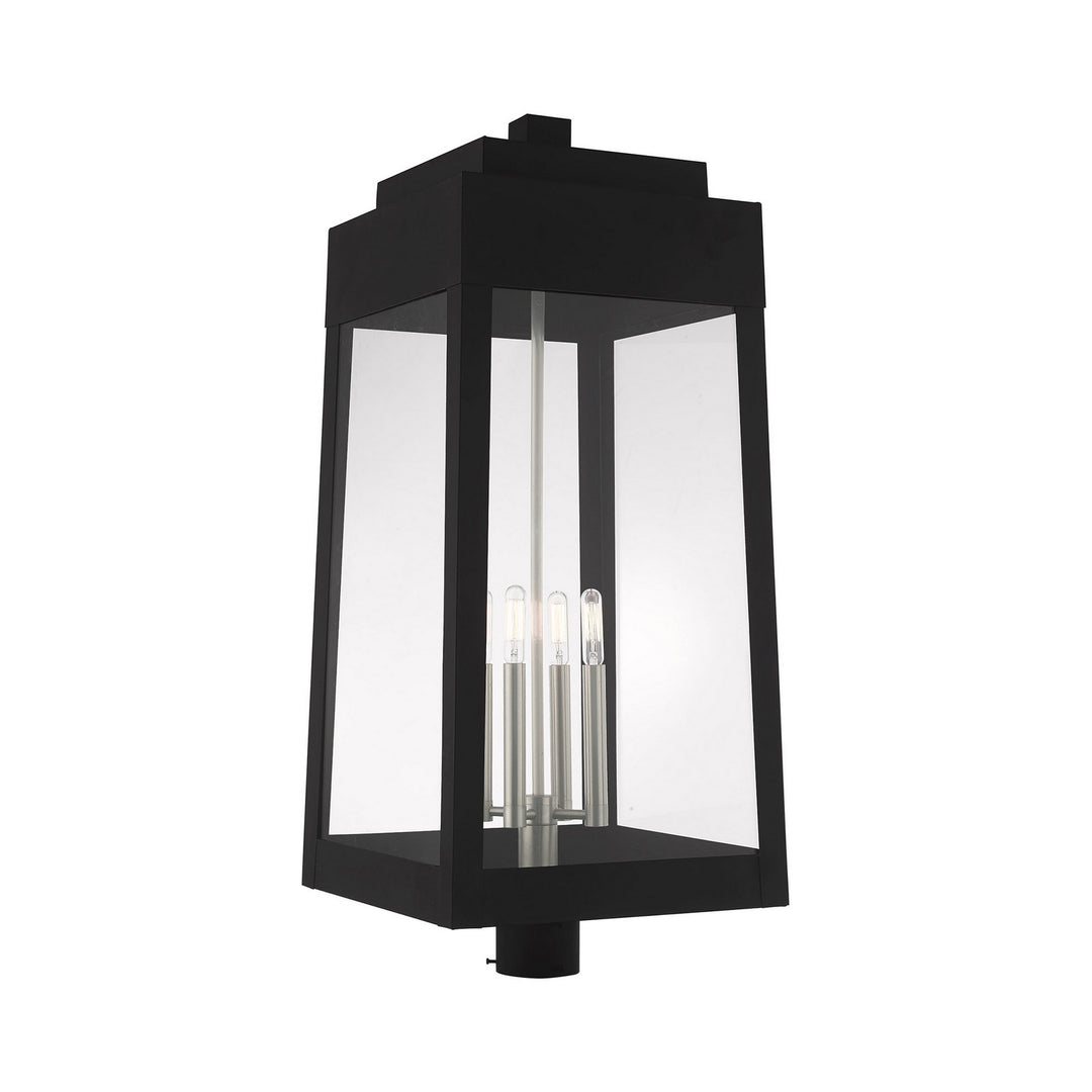 Livex Lighting 20862-04  Oslo Outdoor Black W/ Brushed Nickels