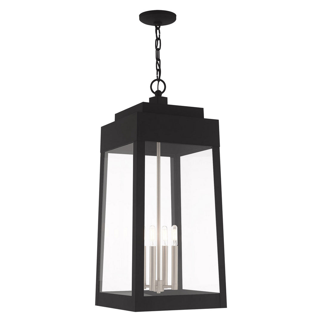 Livex Lighting 20863-04  Oslo Outdoor Black W/ Brushed Nickels