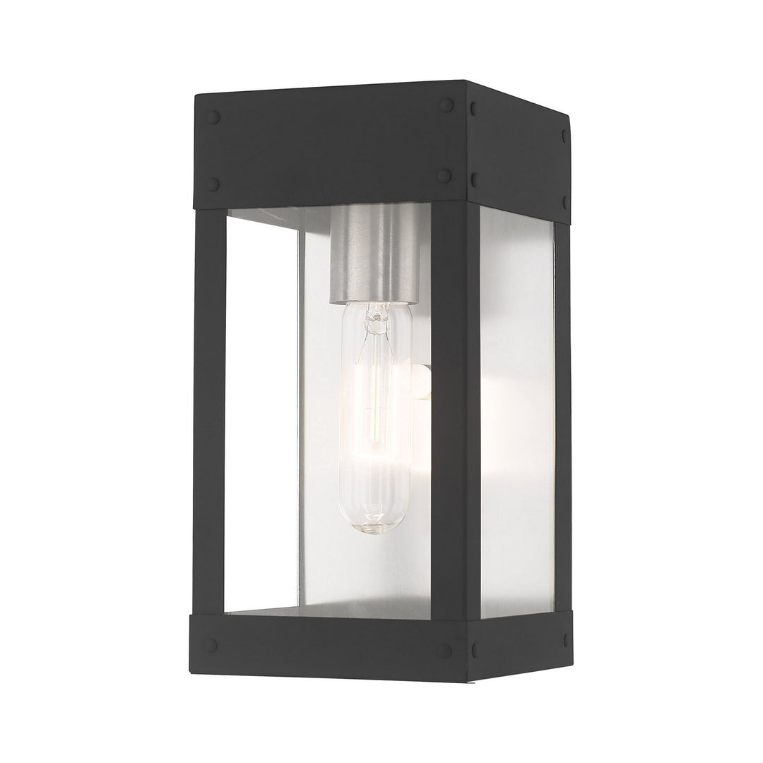 Livex Lighting 20871-76  Barrett Outdoor Scandinavian Gray W/ Brushed Nickel W/ Brushed Nickel Stainless Steel