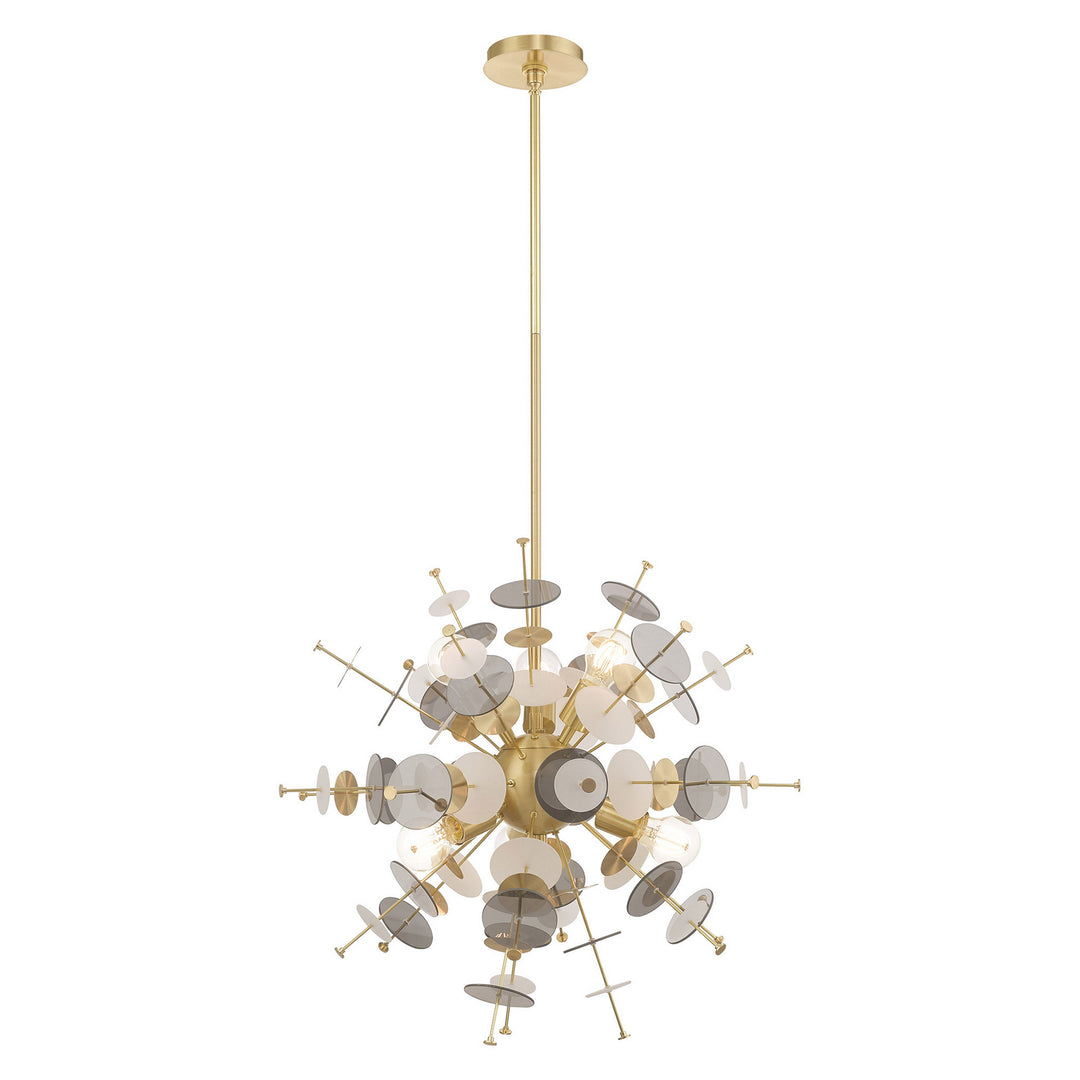 Livex Circulo 40074-12 Chandelier Light - Satin Brass