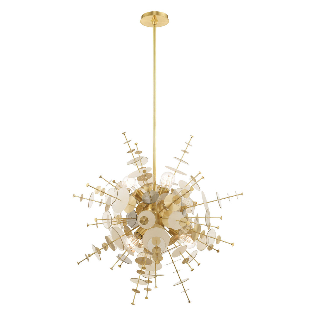 Livex Circulo 40076-12 Chandelier Light - Satin Brass