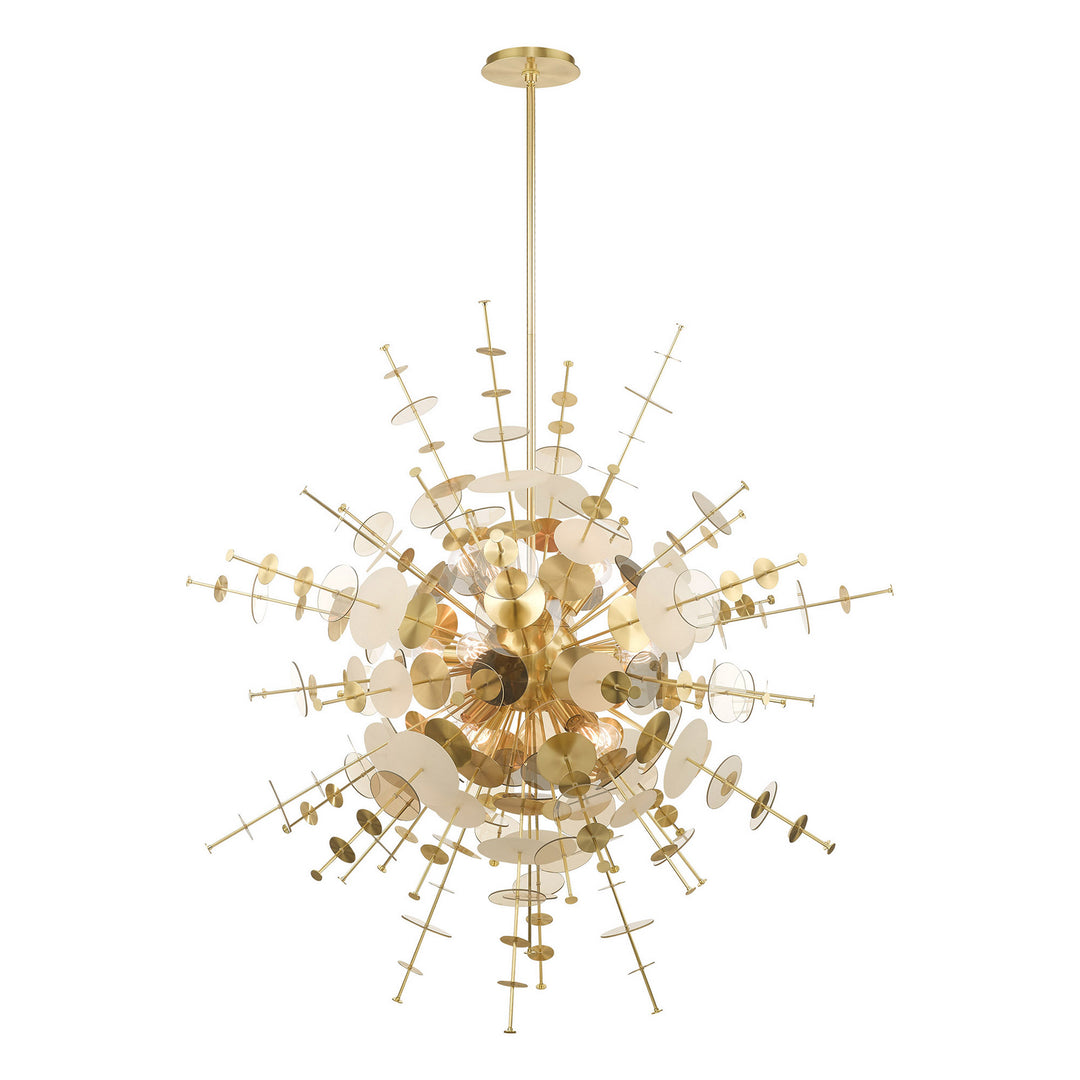 Livex Circulo 40079-12 Chandelier Light - Satin Brass