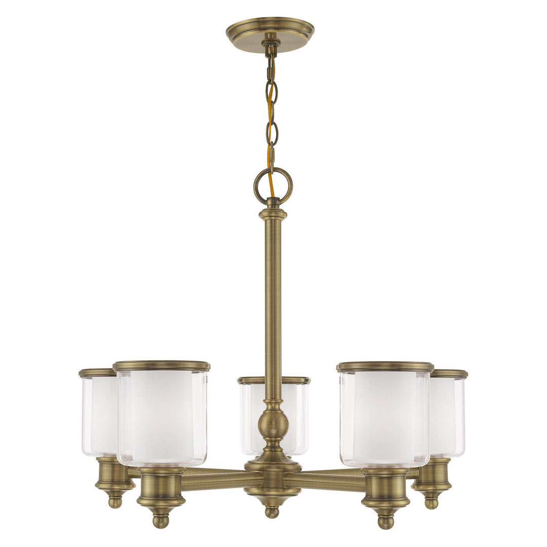 Livex Middlebush 40205-01 Chandelier Light - Antique Brass