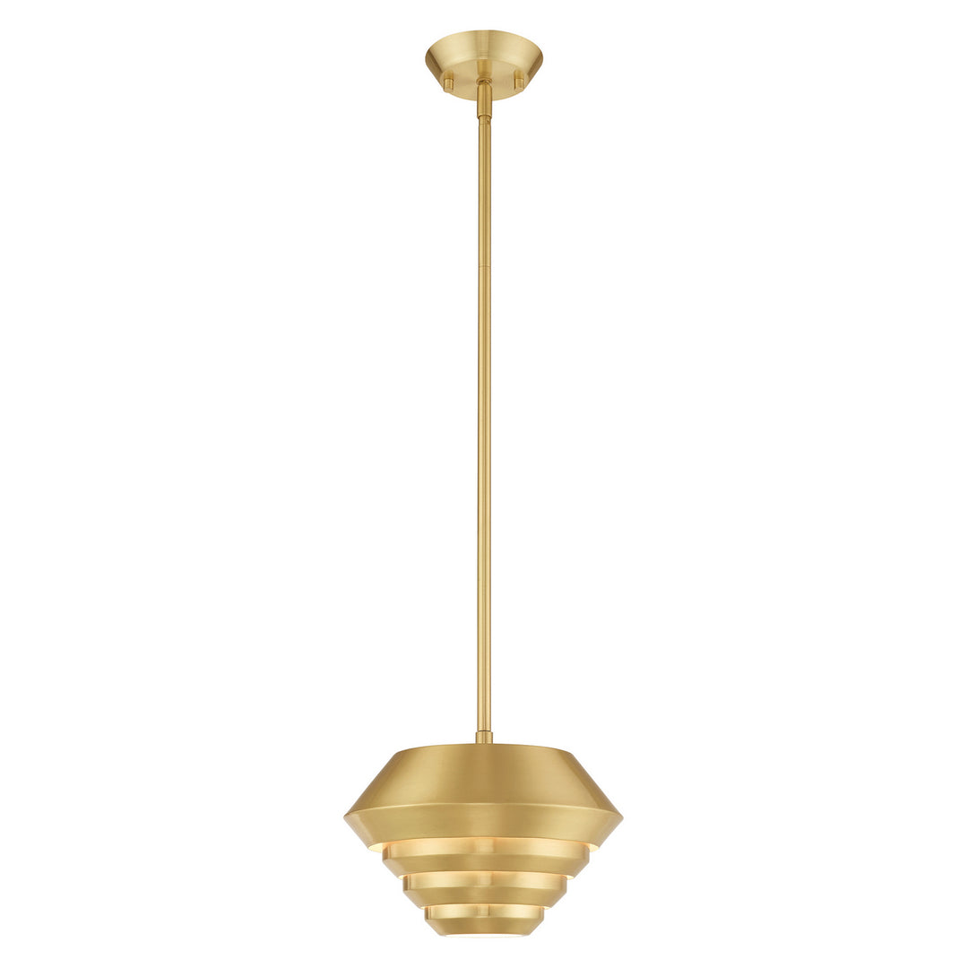 Livex Amsterdam 40401-12 Pendant Light - Satin Brass