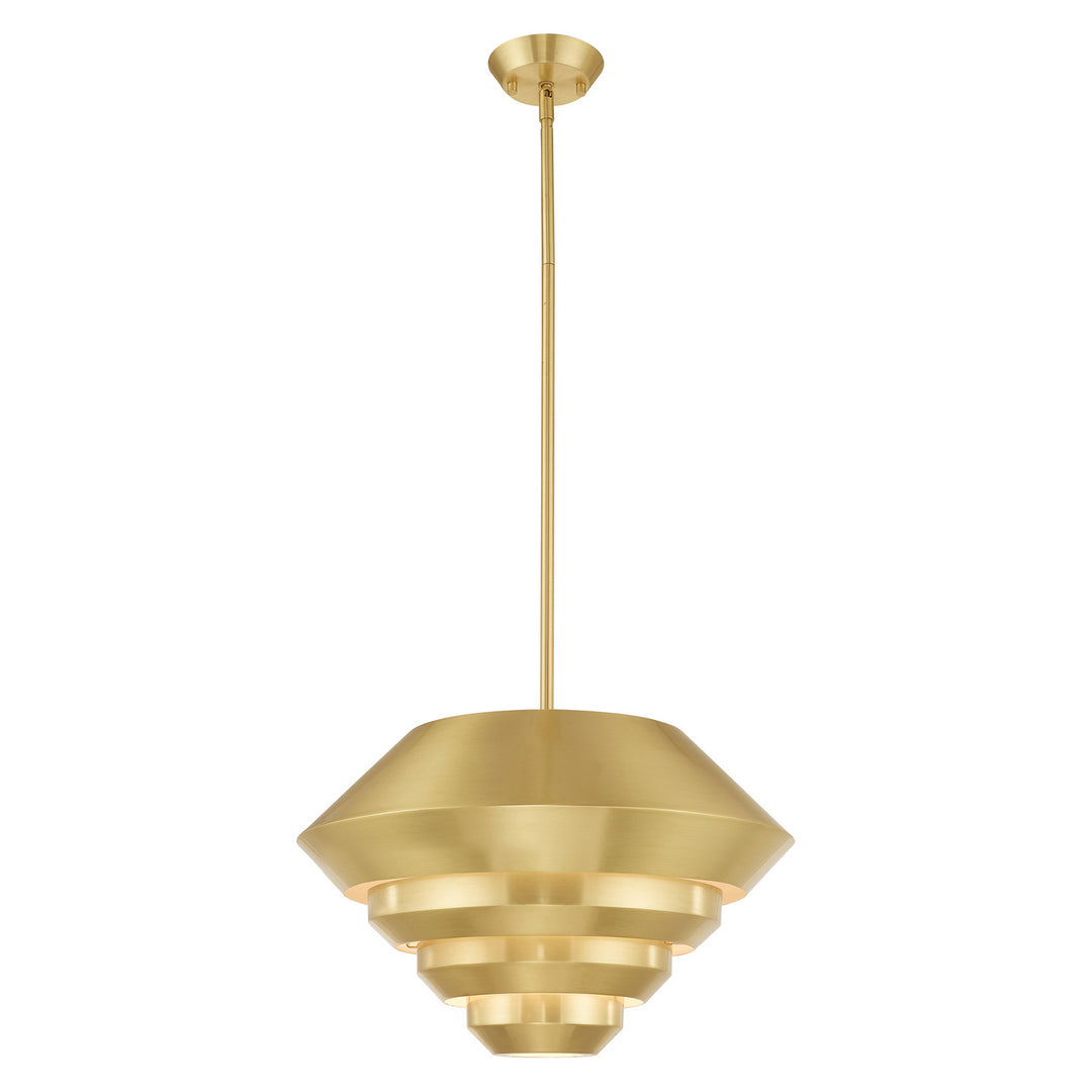 Livex Amsterdam 40402-12 Pendant Light - Satin Brass