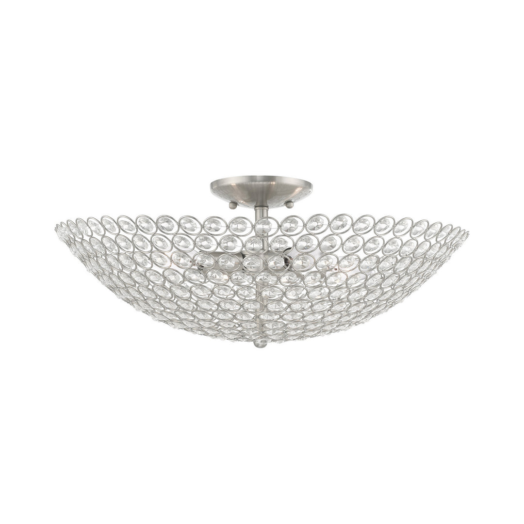 Livex Cassandra 40447-91 Ceiling Light - Brushed Nickel