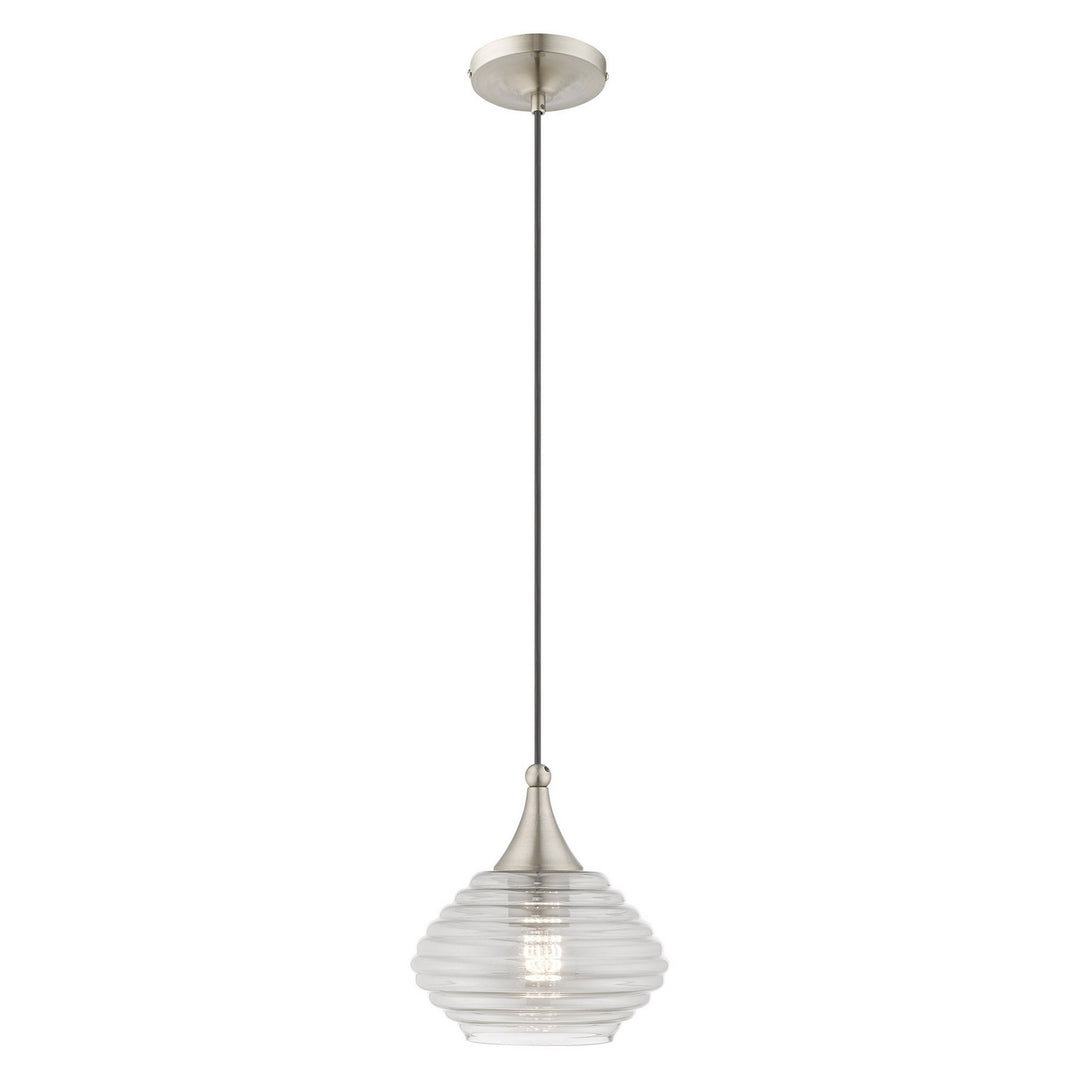 Livex Art Glass Mini Pendants 40643-91 Pendant Light - Brushed Nickel