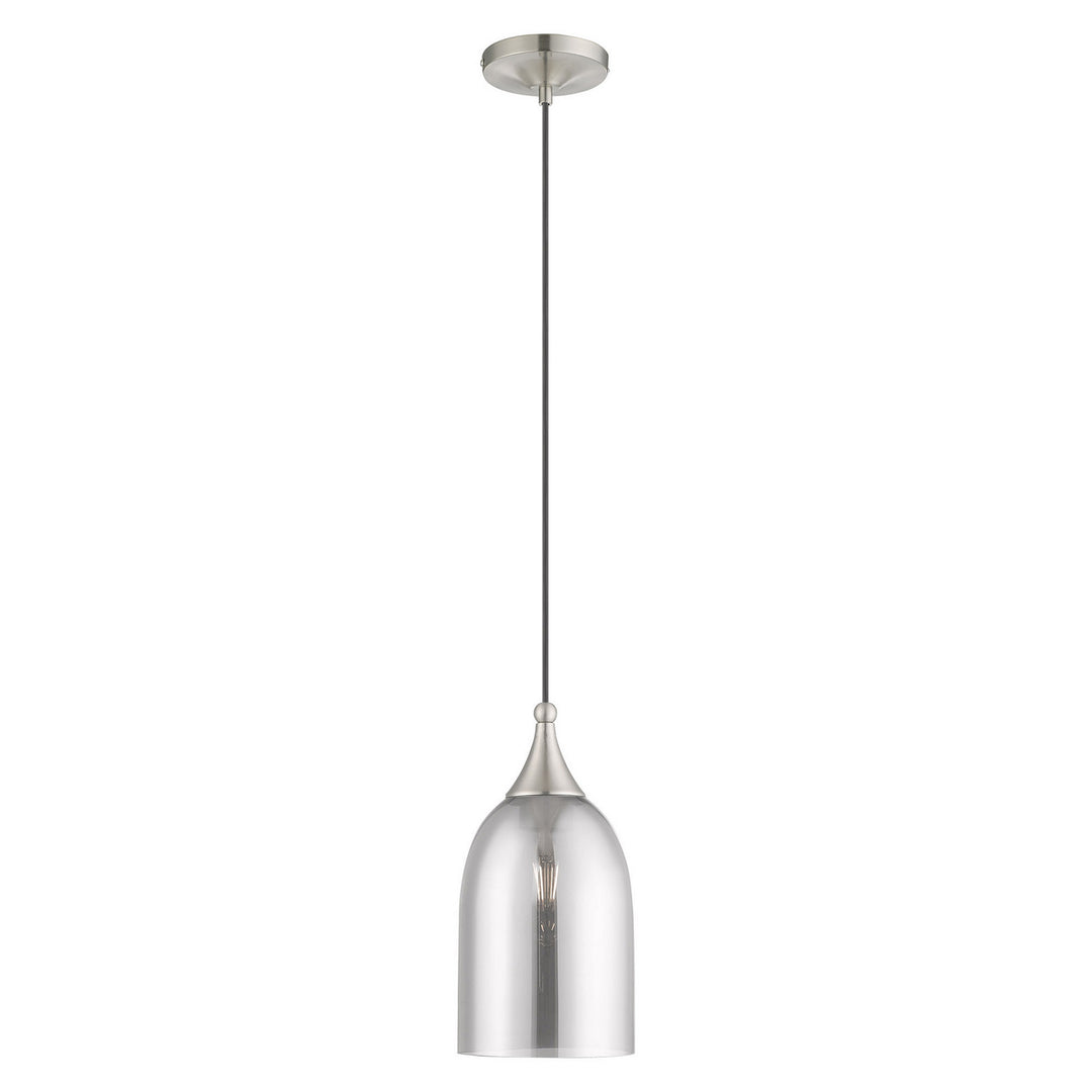 Livex Hand Blown Art Glass Mini Pendants 40649-91 Pendant Light - Brushed Nickel