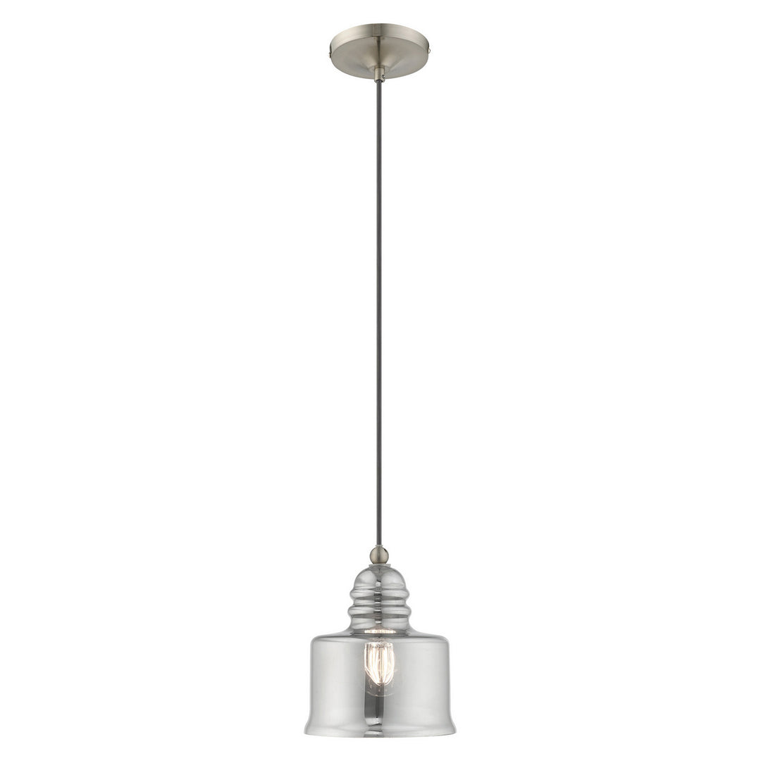 Livex Hand Blown Art Glass Mini Pendants 40651-91 Pendant Light - Brushed Nickel