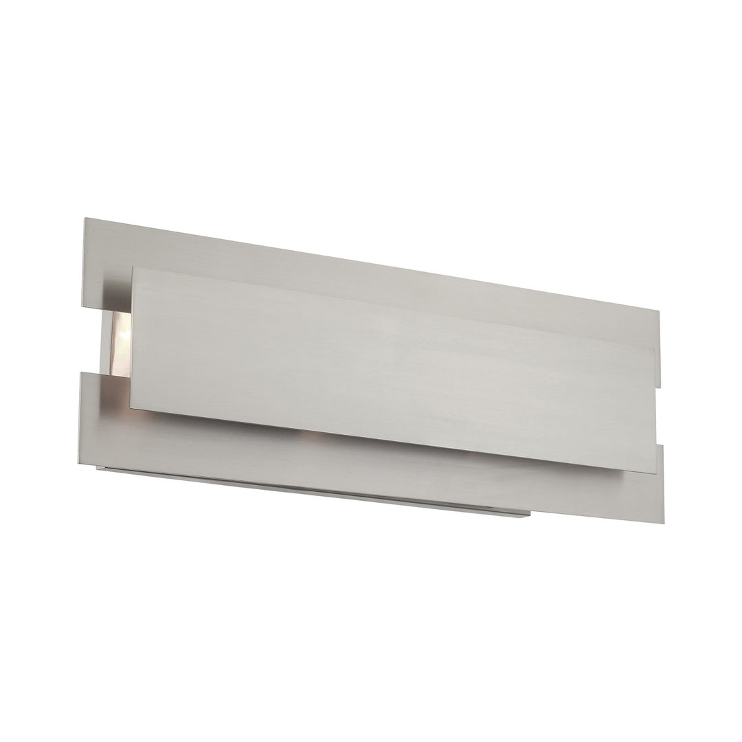 Livex Varick 40693-91 Bath Vanity Light 8 in. wide - Brushed Nickel