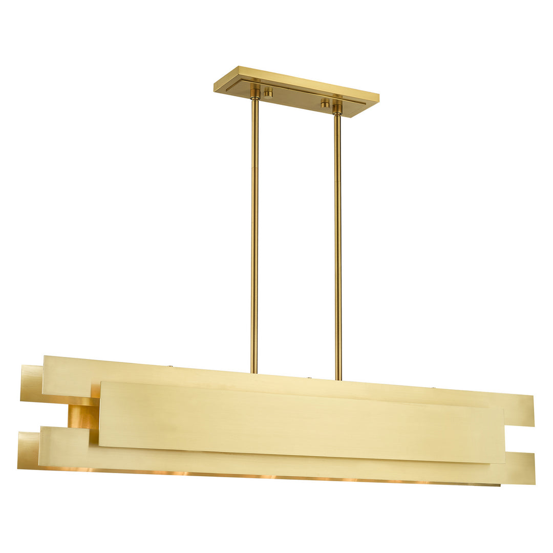 Livex Varick 40695-12 Pendant Light - Satin Brass