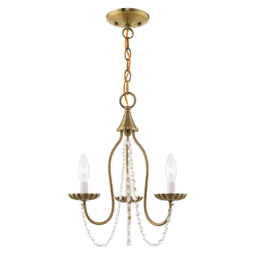 Livex Alessia 40793-01 Chandelier Light - Antique Brass