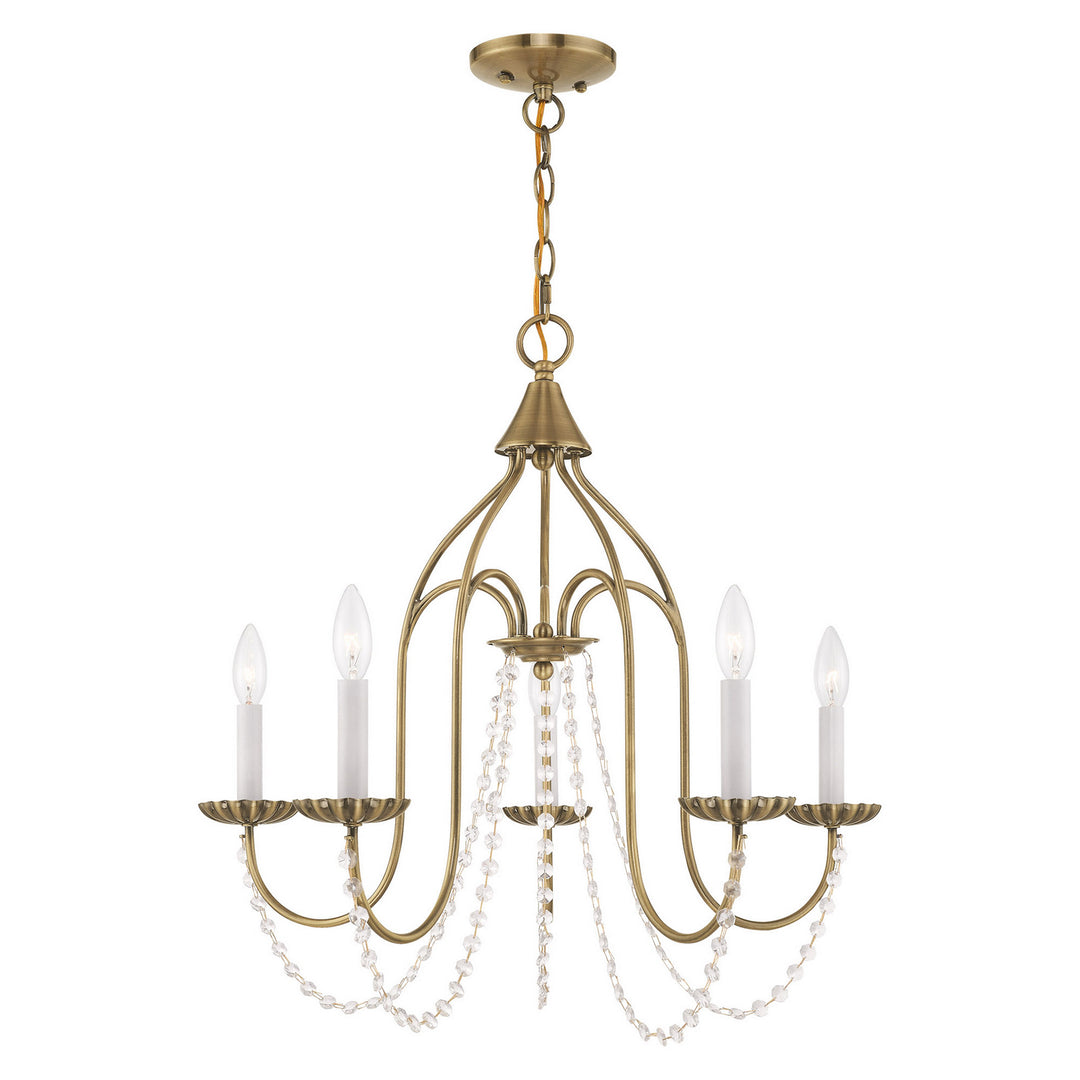 Livex Alessia 40795-01 Chandelier Light - Antique Brass