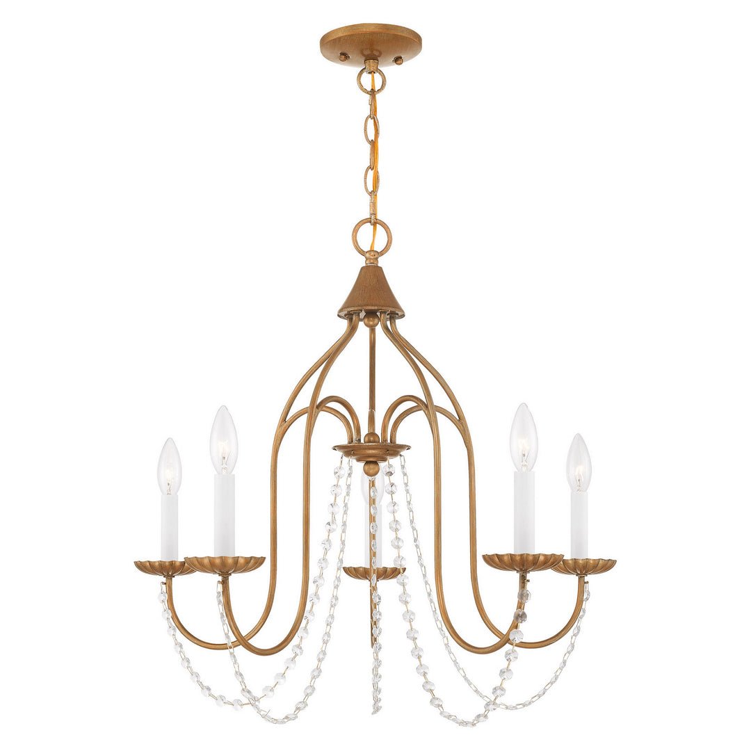 Livex Alessia 40795-48 Chandelier Light - Antique Gold Leaf