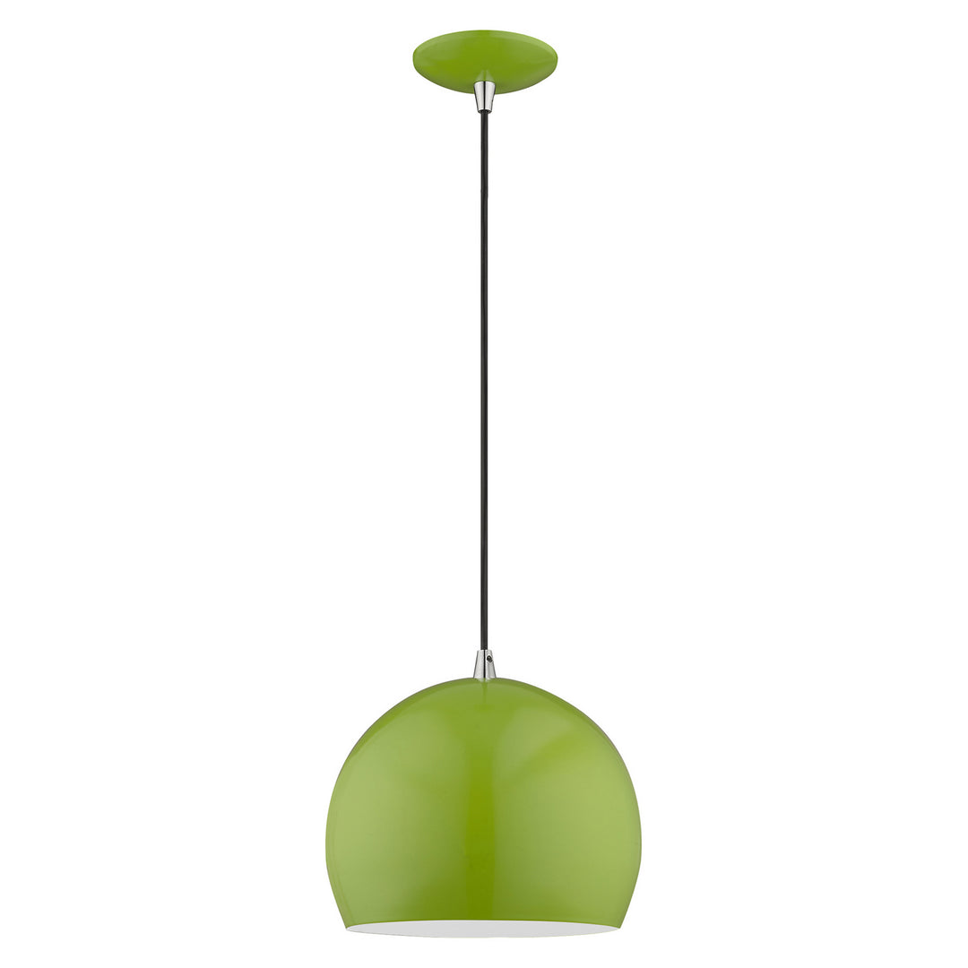 Livex Metal Shade Mini Pendants 41181-78 Pendant Light - Shiny Apple Green