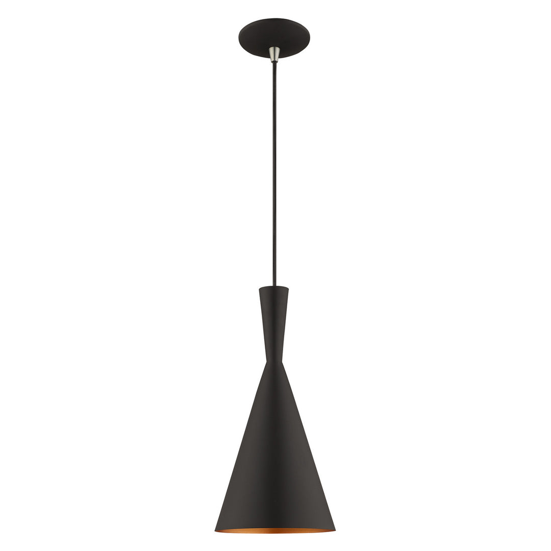 Livex Waldorf 41185-04 Pendant Light - Black w/ Brushed Nickels
