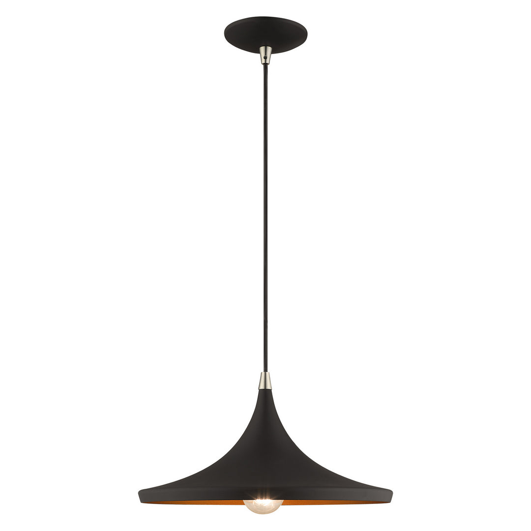 Livex Waldorf 41187-04 Pendant Light - Black w/ Brushed Nickels