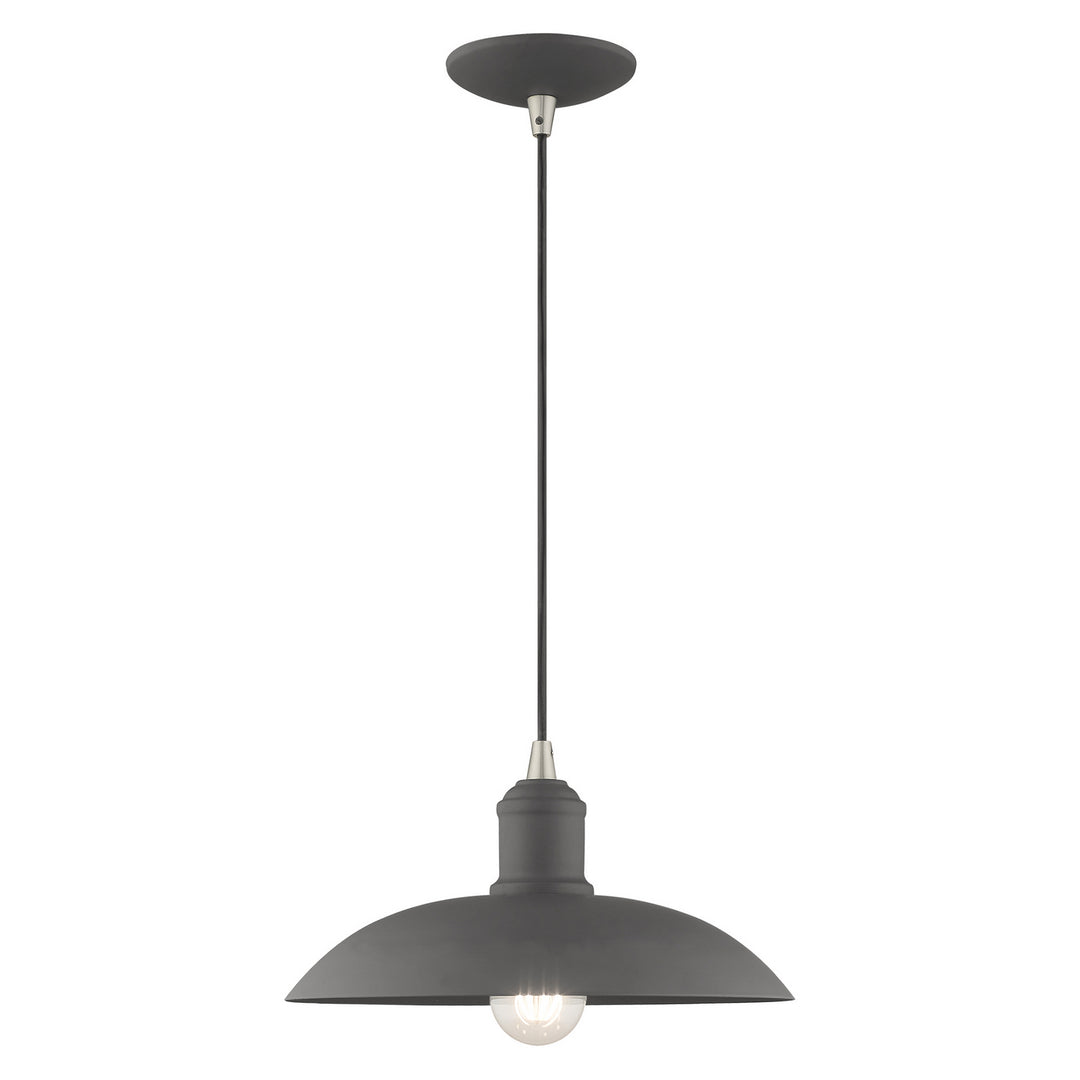 Livex Metal Shade Mini Pendants 41193-76 Pendant Light - Scandinavian Gray