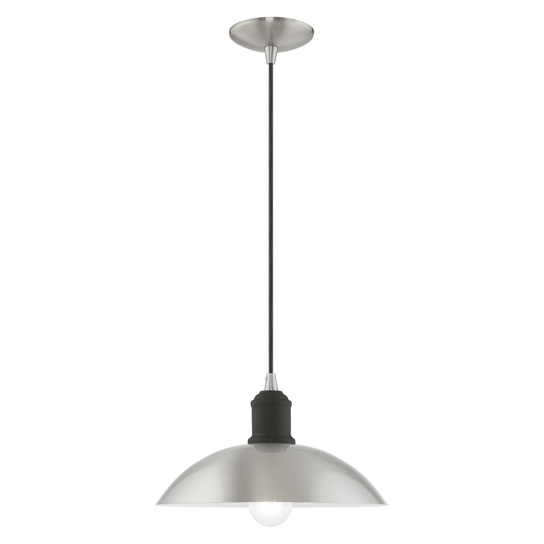 Livex Metal Shade Mini Pendants 41193-91 Pendant Light - Brushed Nickel w/ Bronze