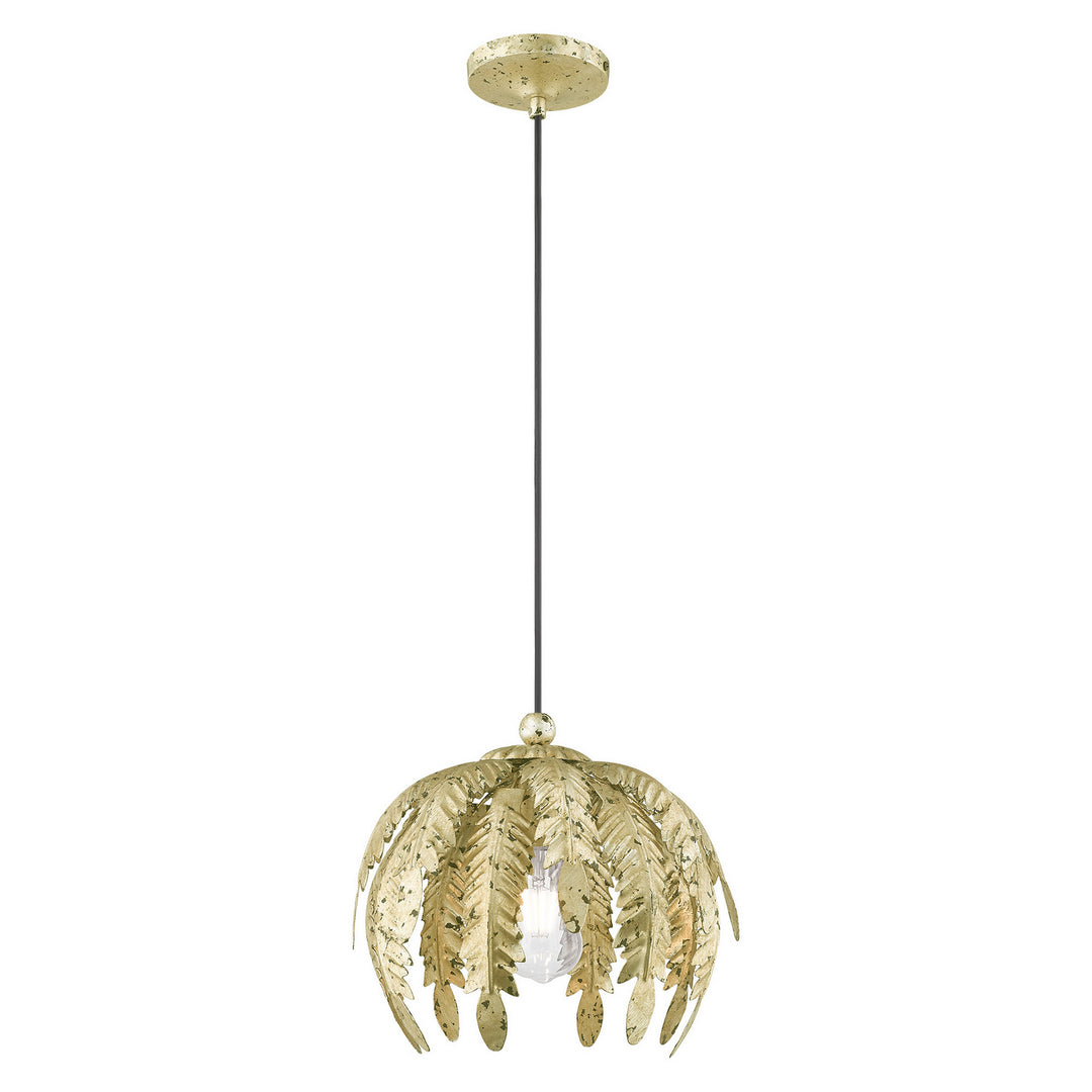 Livex Acanthus 41231-28 Pendant Light - Hand Applied Winter Gold