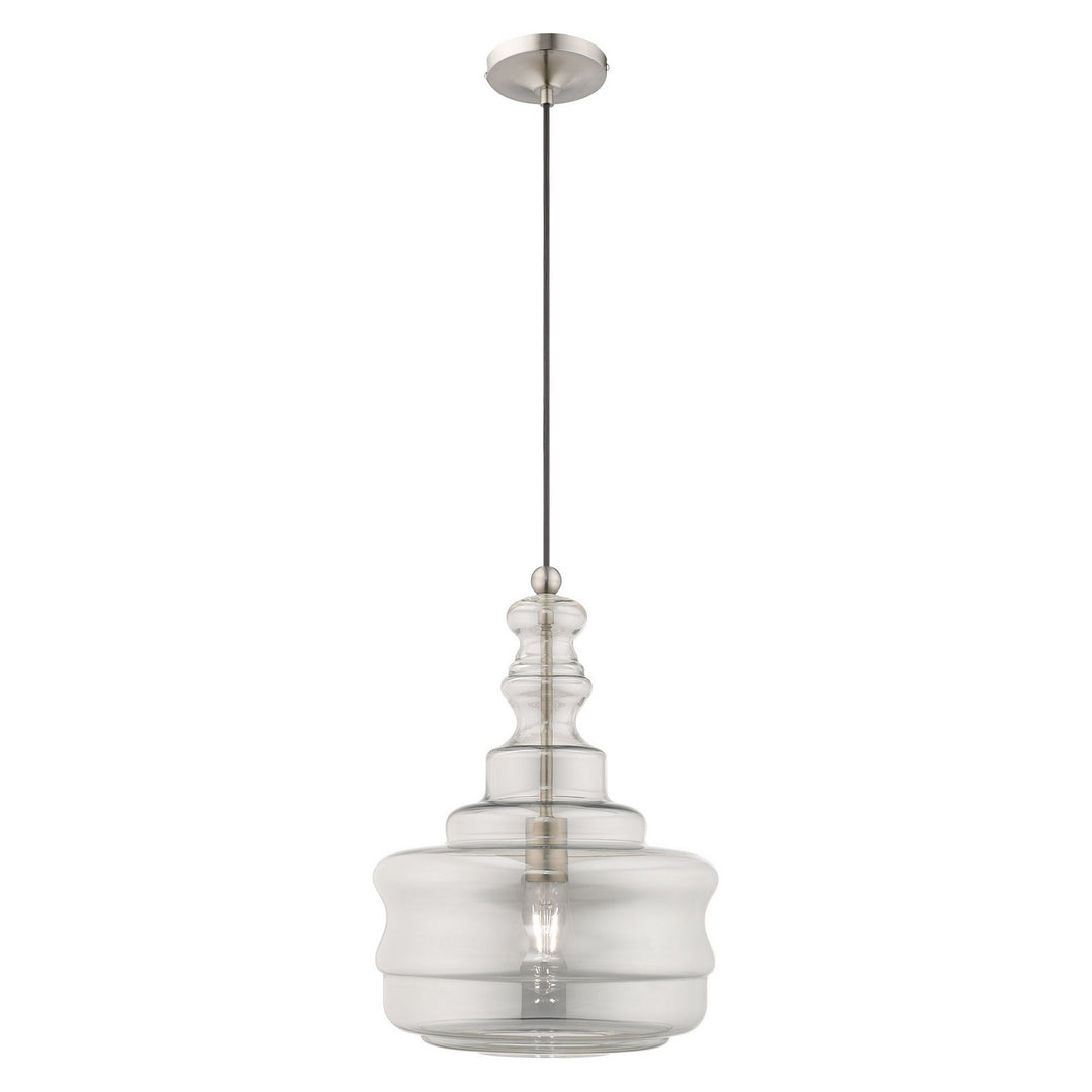 Livex Hand Blown Art Glass Mini Pendants 41246-91 Pendant Light - Brushed Nickel