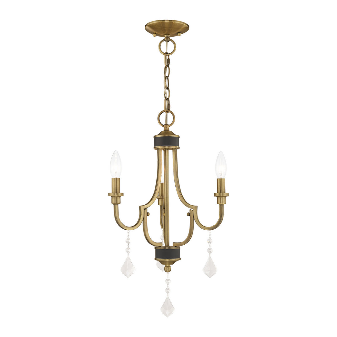 Livex Glendale 41273-01 Chandelier Light - Antique Brass w/ Bronzes