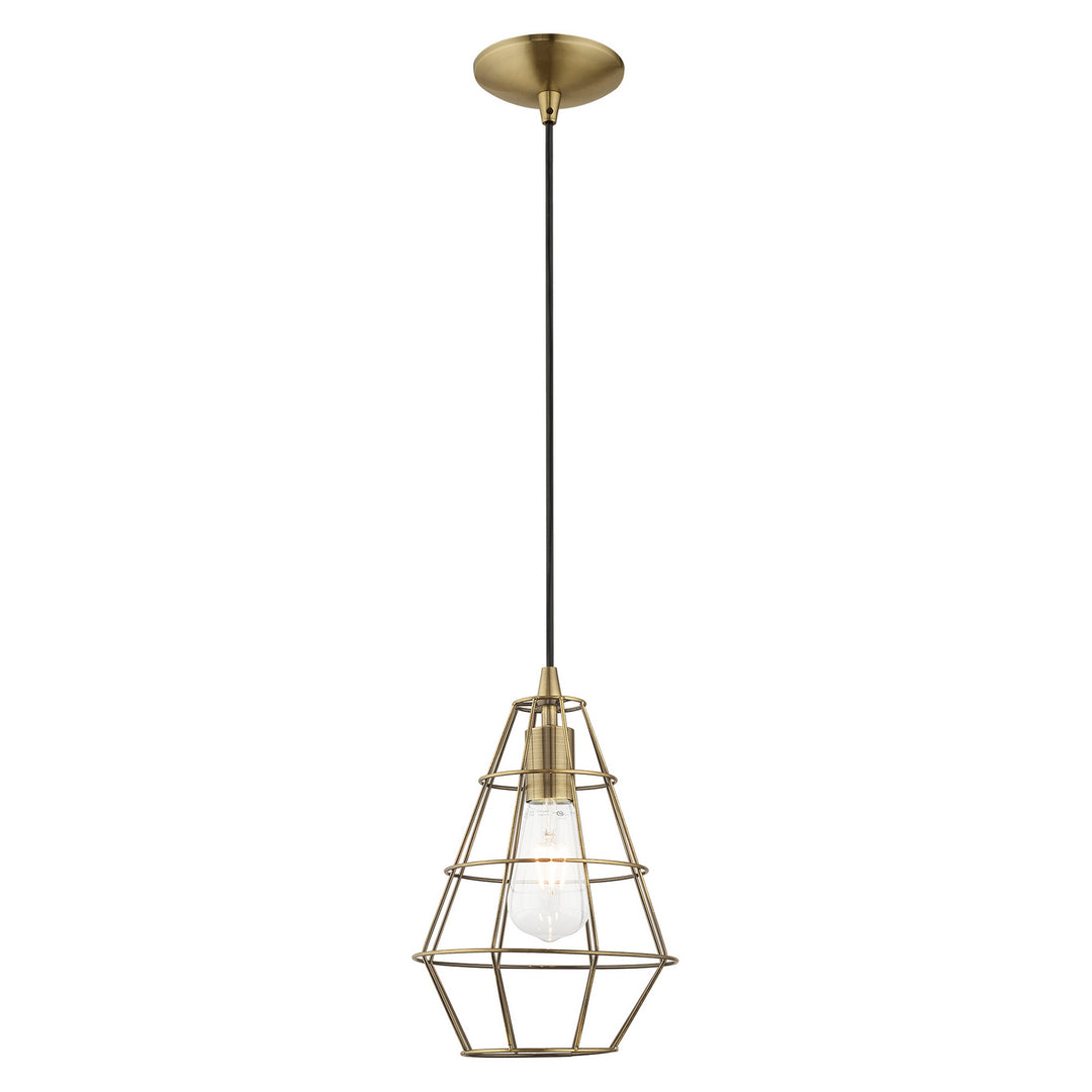 Livex Bedford 41322-01 Pendant Light - Antique Brass