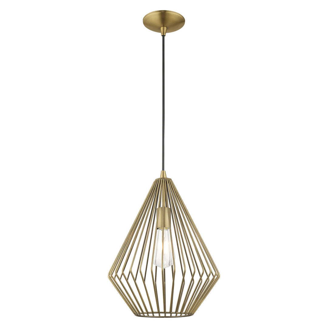 Livex Linz 41325-01 Pendant Light - Antique Brass