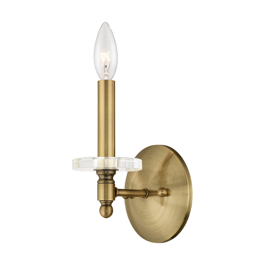 Livex Bennington 42701-01 Wall Sconce Light - Antique Brass