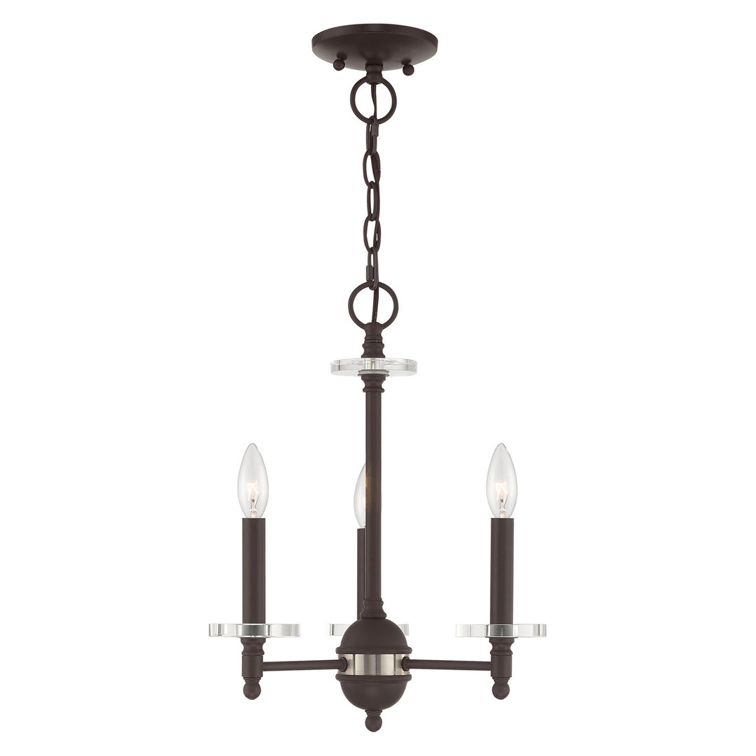 Livex Bennington 42703-07 Chandelier Light - Bronze w/ Brushed Nickel