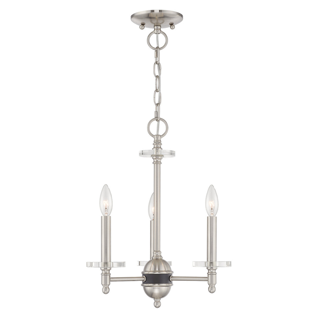 Livex Bennington 42703-91 Chandelier Light - Brushed Nickel w/ Bronze
