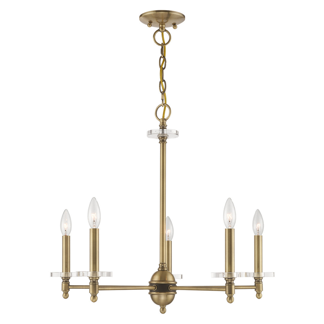 Livex Bennington 42705-01 Chandelier Light - Antique Brass