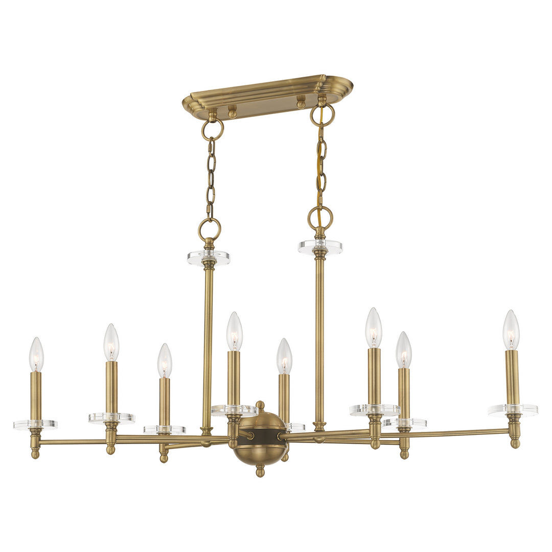 Livex Bennington 42708-01 Pendant Light - Antique Brass w/ Bronze