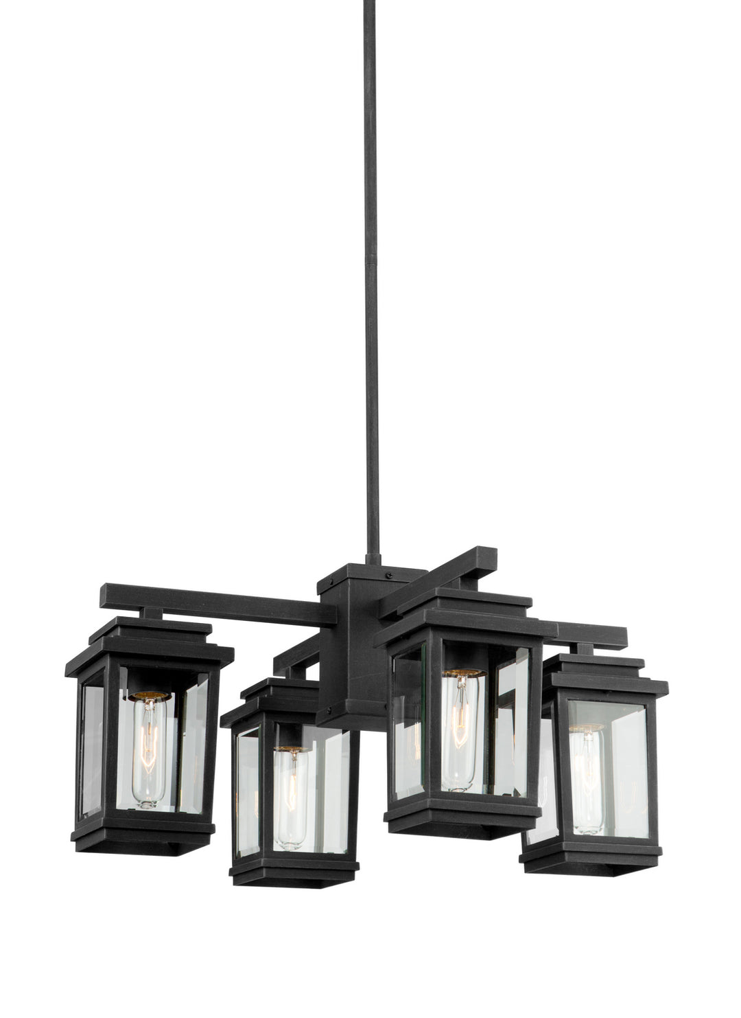 Artcraft Lighting AC8198BK Freemont Four Light Outdoor Post Mount Outdoor Bronze / Dark